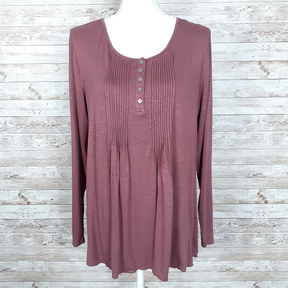 Style & Co Long Sleeved Top Mauve 465 - Picture 1 of 6
